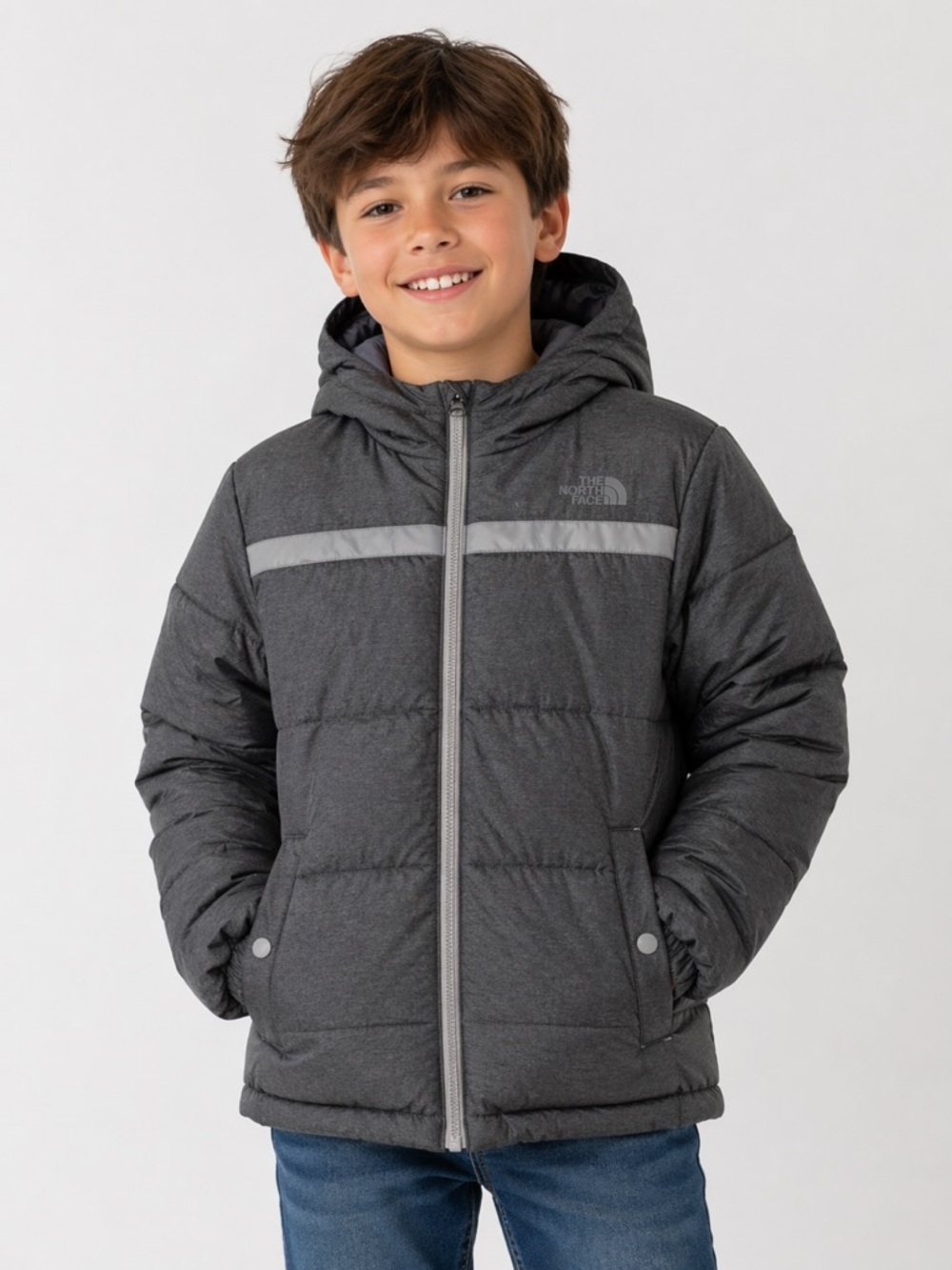 THE NORTH FACE Teen Forester Lowel Peak Reversible Down Insulated Jacket 14-16